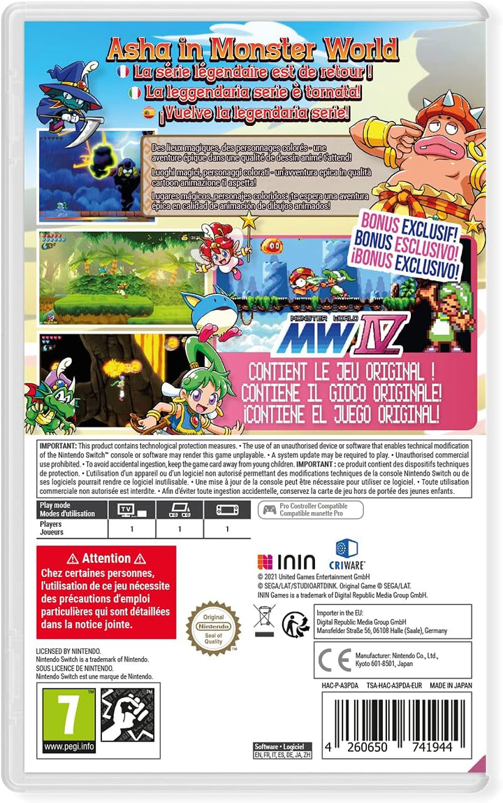 JustForGames Boy Asha in Monster World – Schalter, 18WONWO2