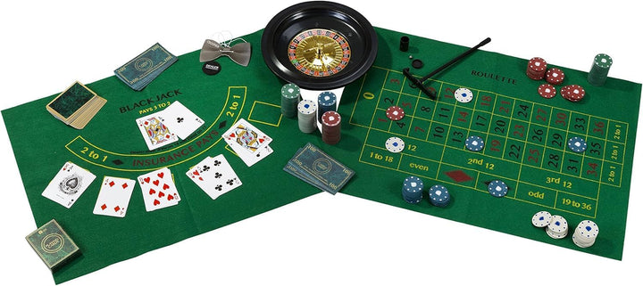 Talking Tables Casino Night Game Kit - Play Poker, Blackjack, Roulette - Glücksspielset für Erwachse