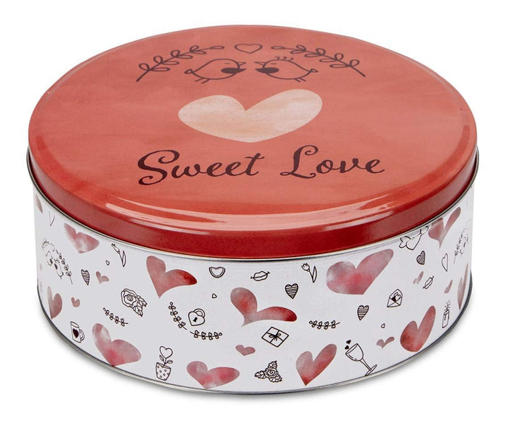 Städter 710122 Sweet Love Gebäckdose, Weissblech, 22cm
