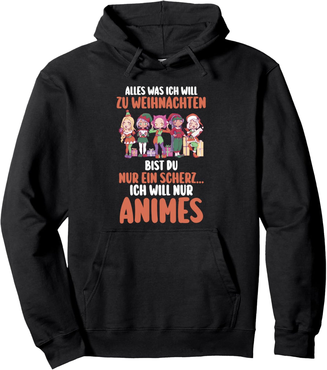 Weihnachten Weihnachtself Anime Elf Pullover Hoodie