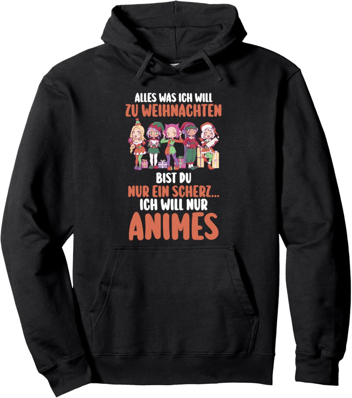 Weihnachten Weihnachtself Anime Elf Pullover Hoodie