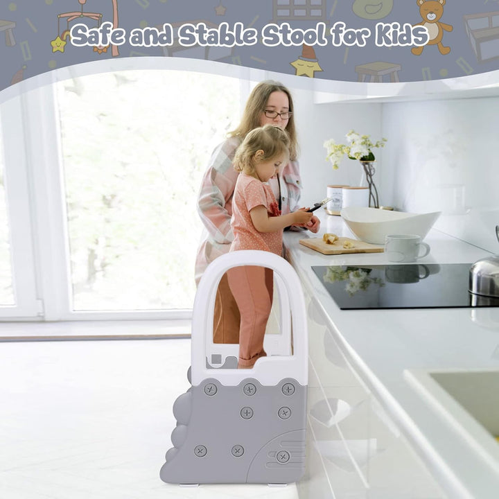 Tritthocker für Kleinkinder am Waschbecken, 2 Tritthocker für Kinder, rutschfeste Leiter für die Küc