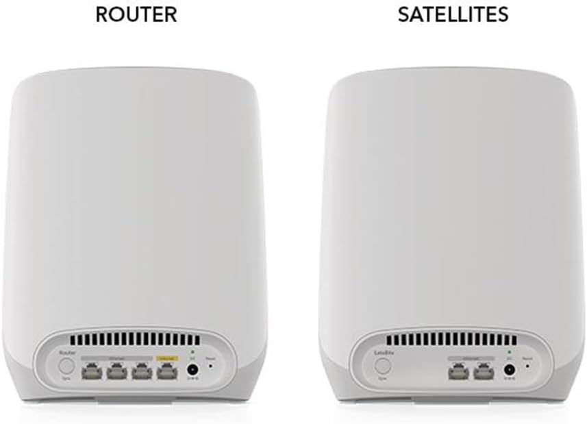 NETGEAR Orbi RBK763S WiFi 6 Mesh WLAN System (5400 MBit/s Geschwindigkeit, TriBand WiFi 6 Router + 2
