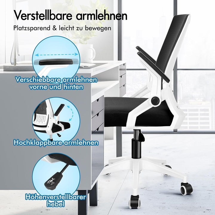 ALFORDSON Bürodrehstuhl, Hochlehner Netzstoff Gaming Sitz, Ergonomische Verstellbare Bequeme Armlehn
