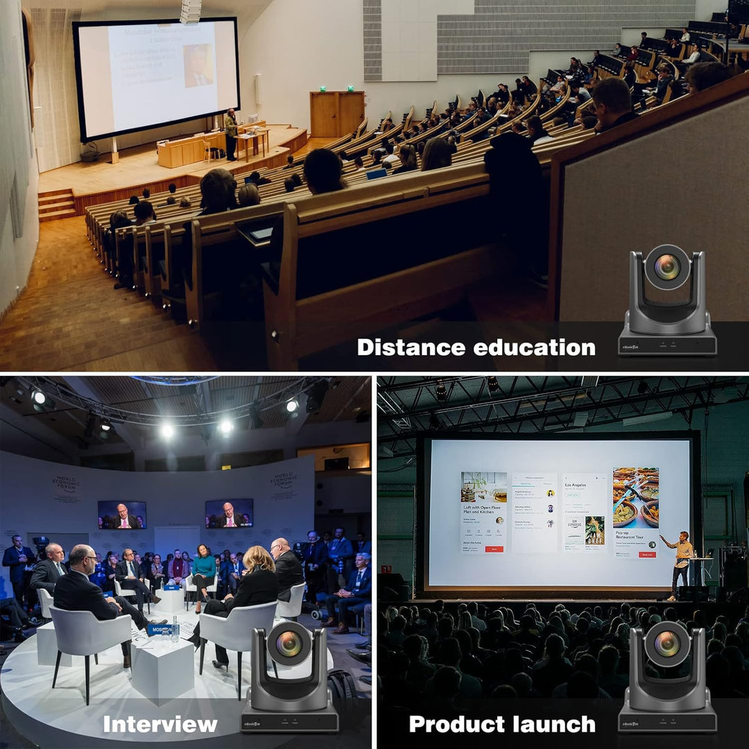 zowietek New Gen PTZ AI Kamera PoE | KI-Tracking-| 20-facher optischer Zoom | gleichzeitigen SDI-, H