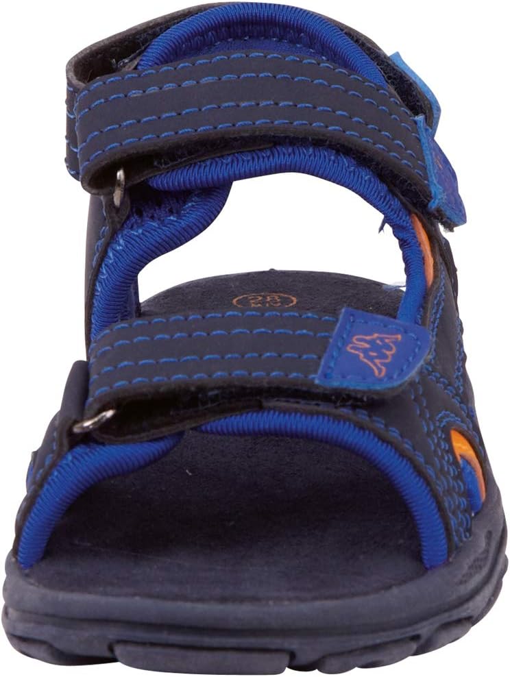Kappa Unisex Kinder early kids Riemchensandalen, Blau Navy Orange 6744, 33 EU