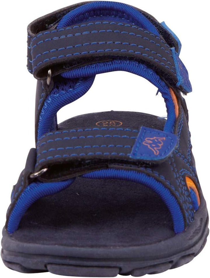 Kappa Unisex Kinder early kids Riemchensandalen, Blau Navy Orange 6744, 33 EU