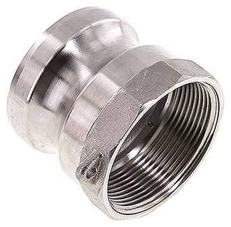 Kamlock-Stecker (A) Rp 2"(IG), Edelstahl (1.4408) Werkstoff:Edelstahl (1.4408) Gewinde:Rp 2" PN:18