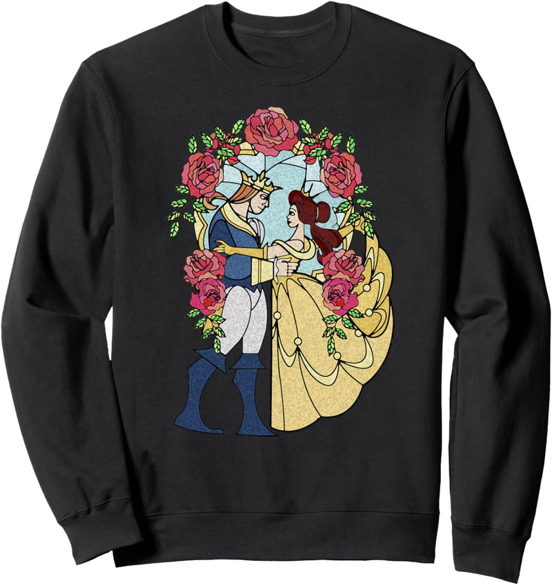 Disney Beauty And The Beast Belle And Beast Stained Glass Sweatshirt