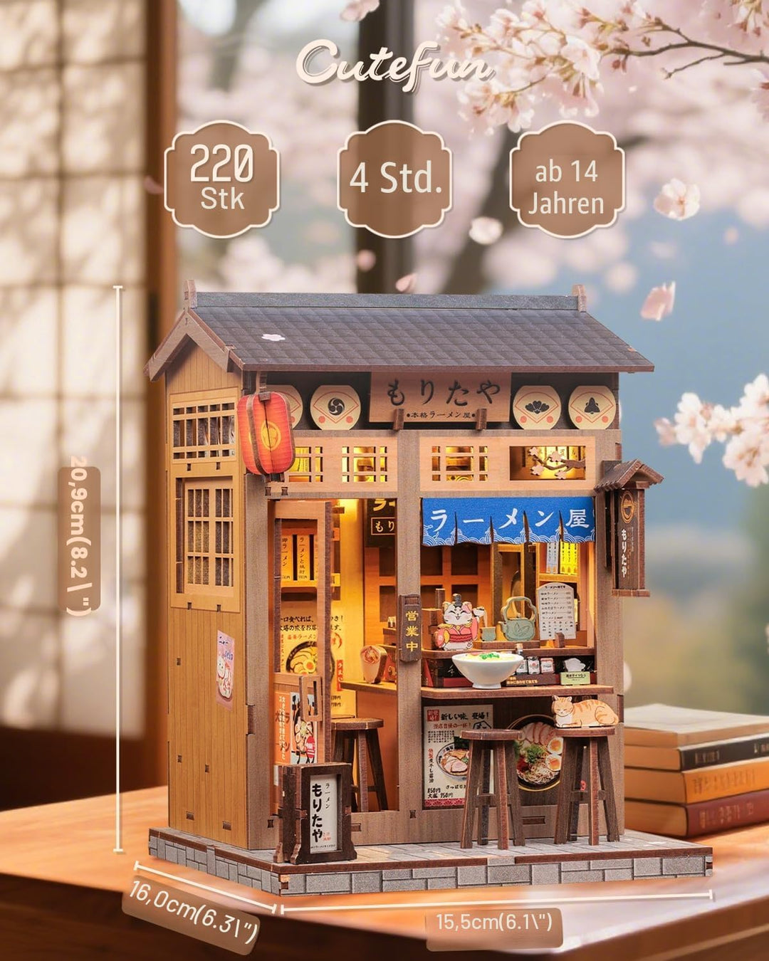 Cutefun Book Nook Kit – DIY Miniatur Kreative Puppenhäuser, Bauen Sie Bezaubernde Bücherregal/Raumde