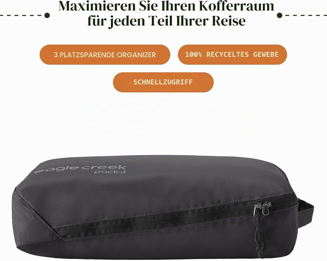Eagle Creek Pack-It Starter Set I Garment Folder L &amp; 2 Packwürfel S+M I Knitterfrei &amp; Kofferorganisa