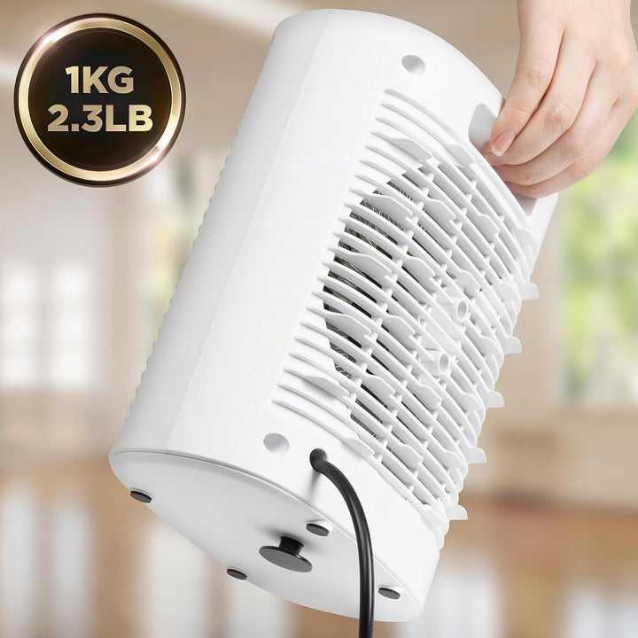 Duronic HV32 WE Heizlüfter, 2000 Watt Elektroheizung für Steckdose, kleine Mini Heizung als Fusswärm