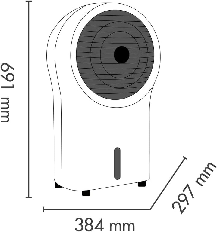 ARGO Polyfemo Zeus, Verdunstungskühler mit 3 Geschwindigkeiten. Patentiertes Vortex-System