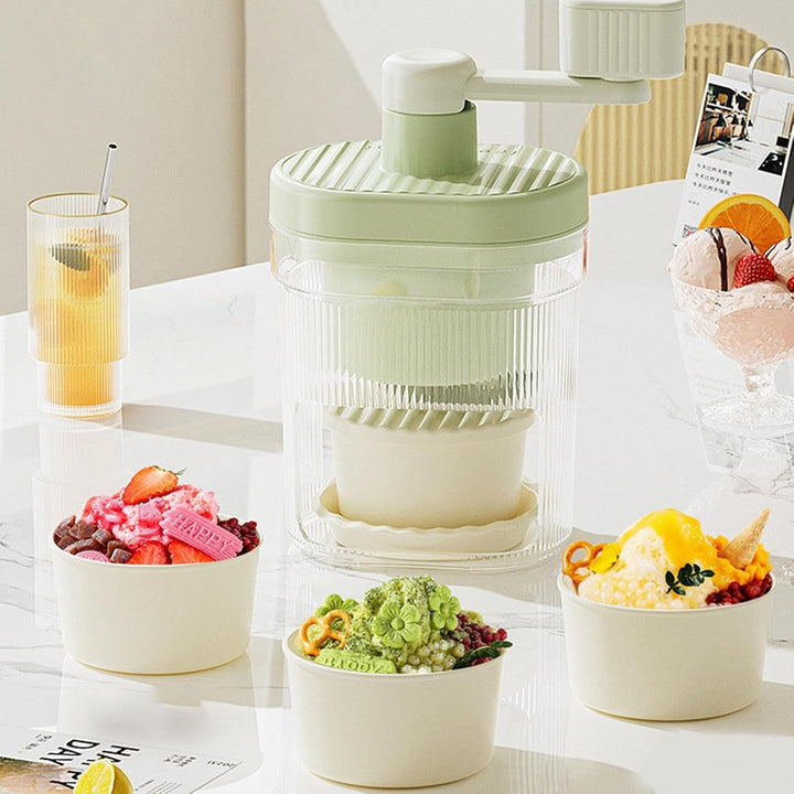 Generisch Tragbare Eismaschine mit Handkurbel | Handkurbel-Schneekegelmaschine für Slushies, Crushed
