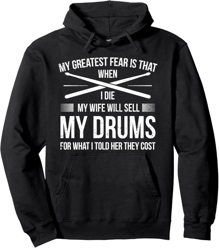 Schlagzeuger Drummer Percussion Witz I Verkauft Schlagzeug Pullover Hoodie