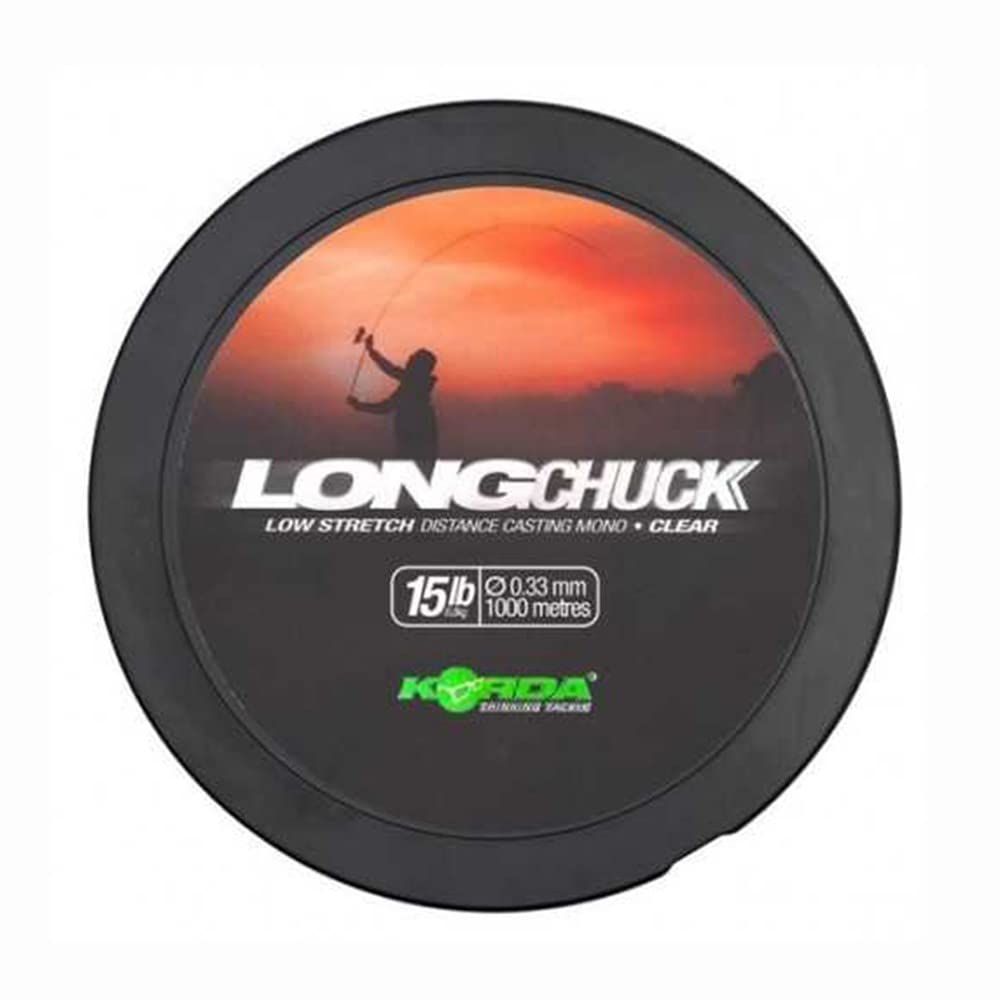 Korda LongChuck Mono-Spulen, geringe Dehnungsdistanz, 1000 m, transparent