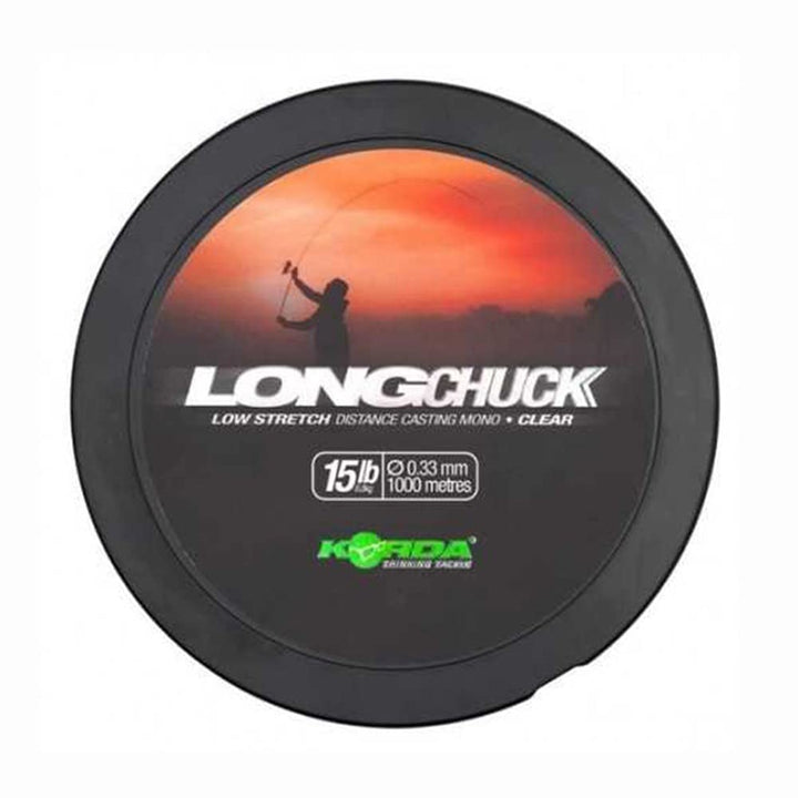 Korda LongChuck Mono-Spulen, geringe Dehnungsdistanz, 1000 m, transparent