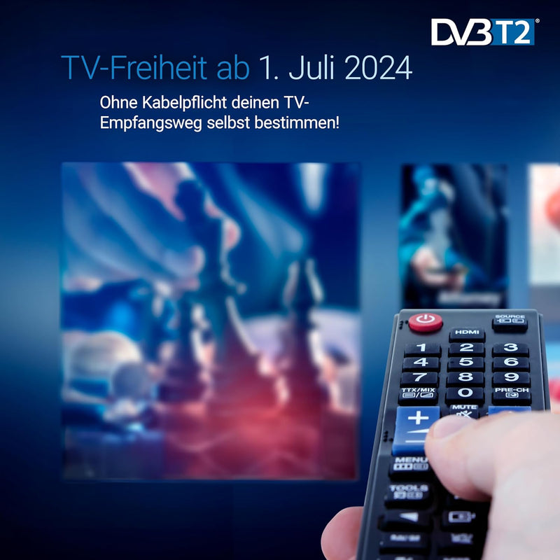 Vantage VT-92 DVB-T/T2 Reciever, Empfang Aller freien SD und HD DVB-T2 Sender, Digital, Full-HD 1080