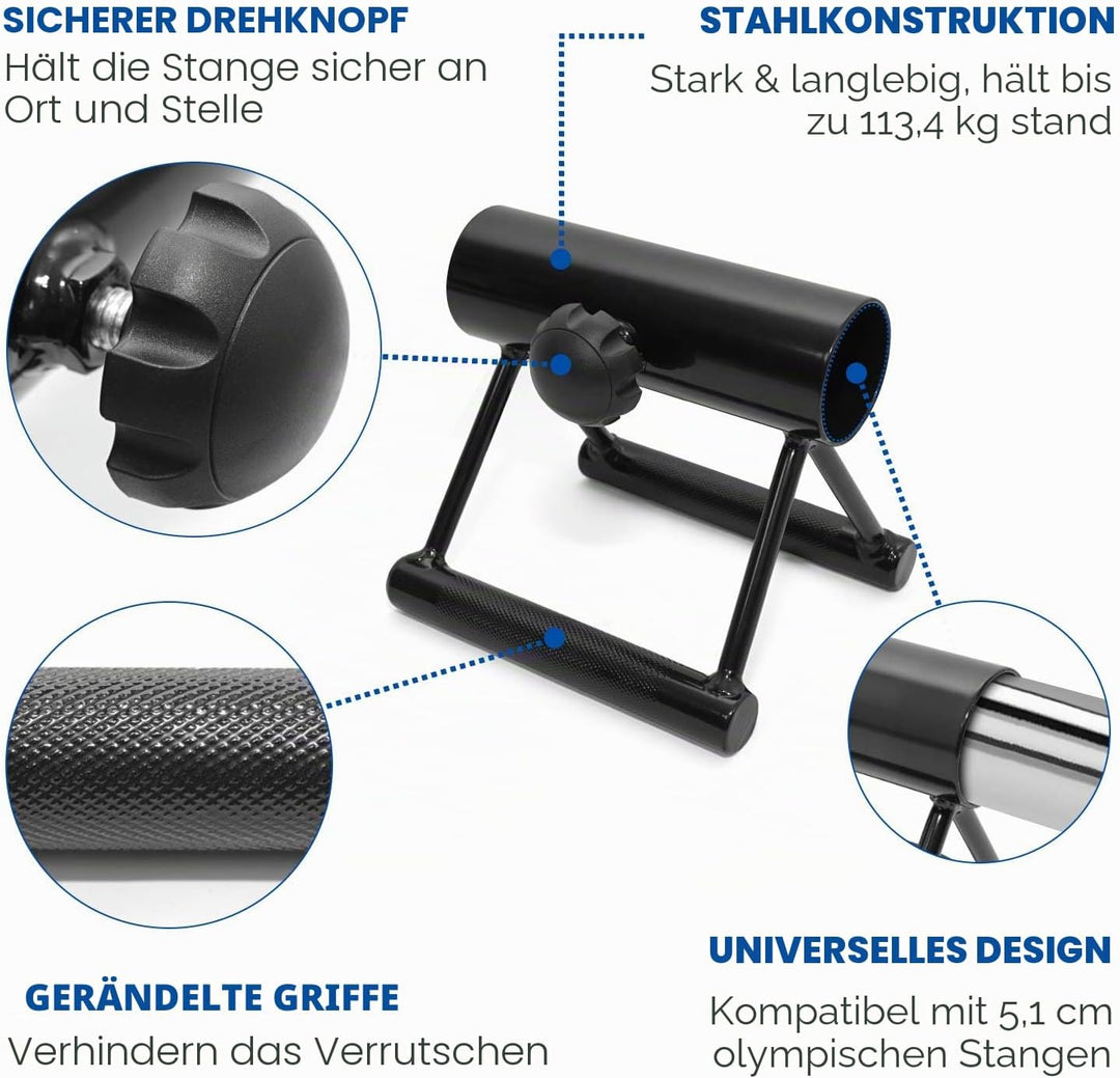 Yes4All FLKJ Unisex-Erwachsene Row Befestigung mit Diamant Double D Landmine passend für 5 cm Olympi