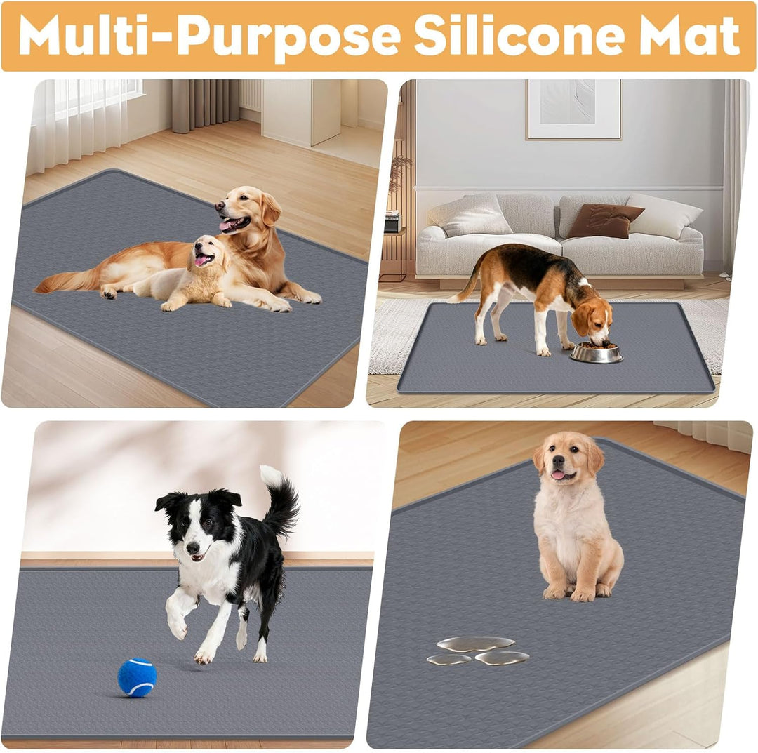 51 x 26 Zoll Wiederverwendbare Trainingsmatten für Hunde, Kalolary Silikon Hundematte rutschfeste Hu
