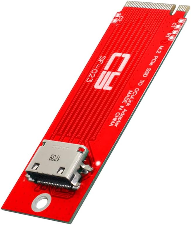 NFHK PCI-E 3.0 M.2 M-Key auf Oculink SFF-8612 SFF-8611 Host-Adapter für PCIe Nvme SSD 2260 Adapter B