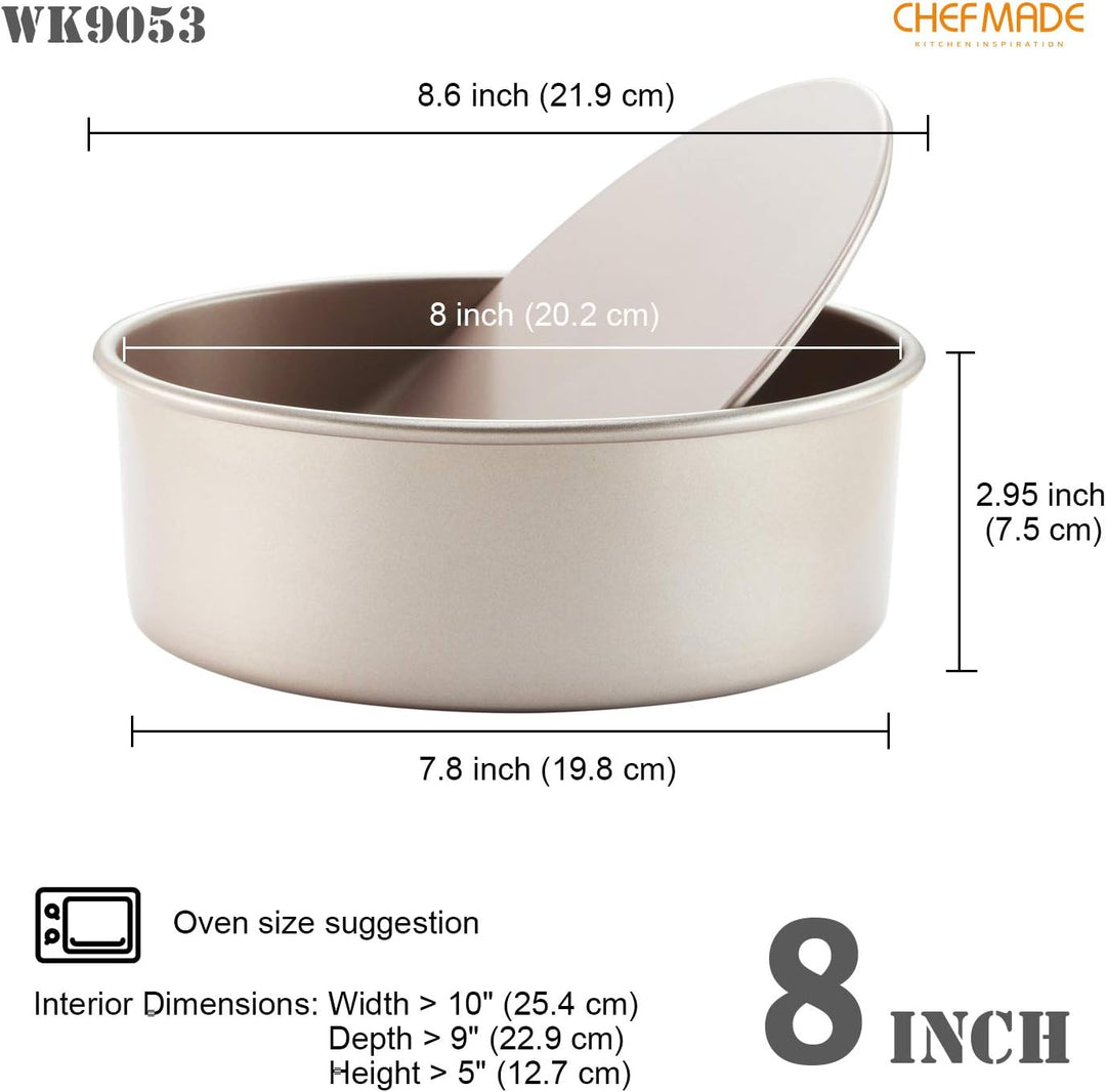 CHEFMADE Runde Kuchen Pan, 8-zoll mit Abnehmbare Lose Bottom Nicht-Stick Chiffon Backformen für Ofen