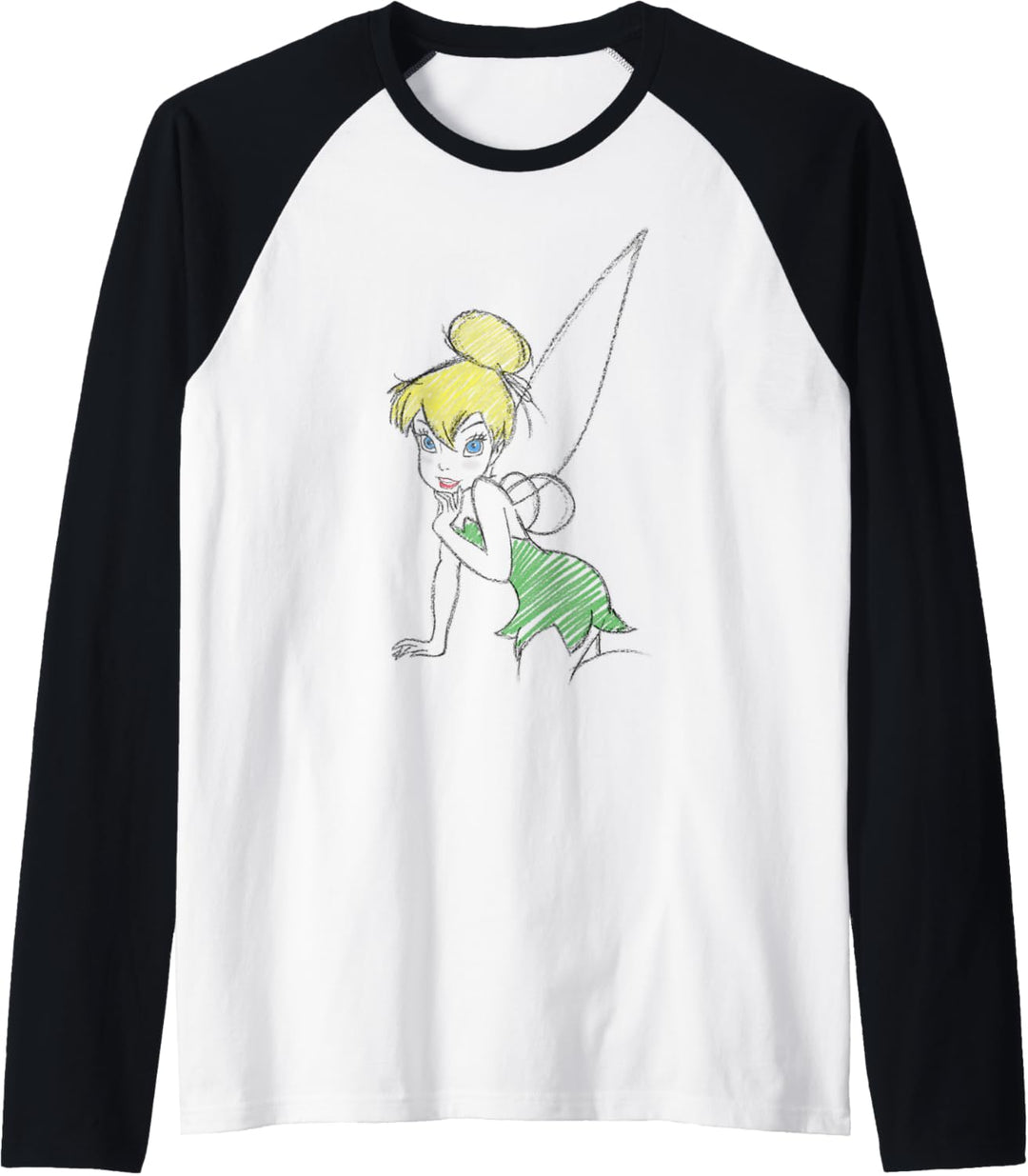 Disney Peter Pan Tinker Bell Sketch Portrait Raglan