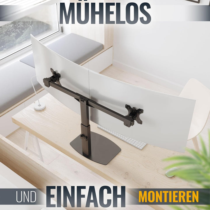 RICOO Monitor Halterung Tisch Gasdruckfeder für 17-34 Zoll, VESA Tischhalterung, Monitorarm TS4111,