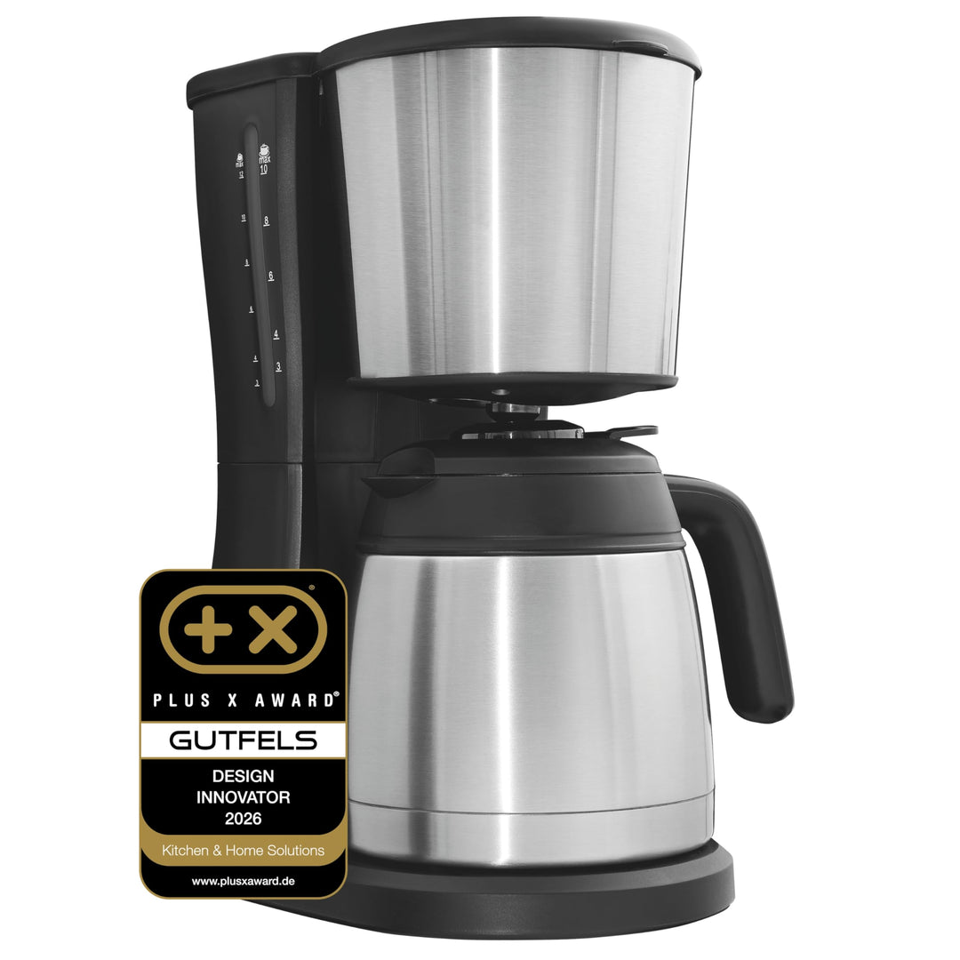 Gutfels Filterkaffemaschine COFFEE 2030 | 1,25 Liter Volumen für max. 12 Tassen | 980 Watt | Thermos