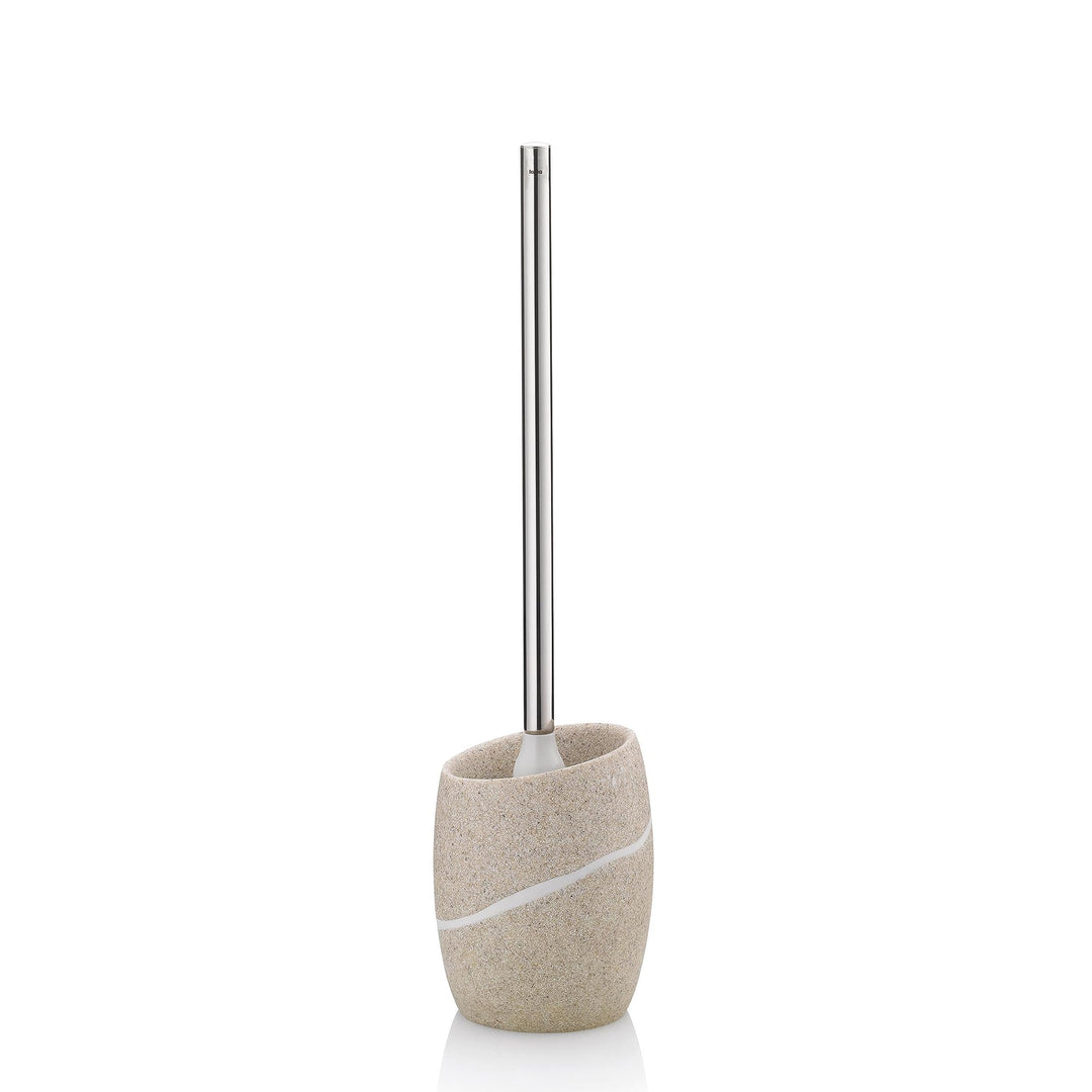 Kela WC-Garnitur Talus aus Poly in beige, Plastik, 11 x 11 x 45 cm Beige WC-Garnitur, Beige WC-Garni