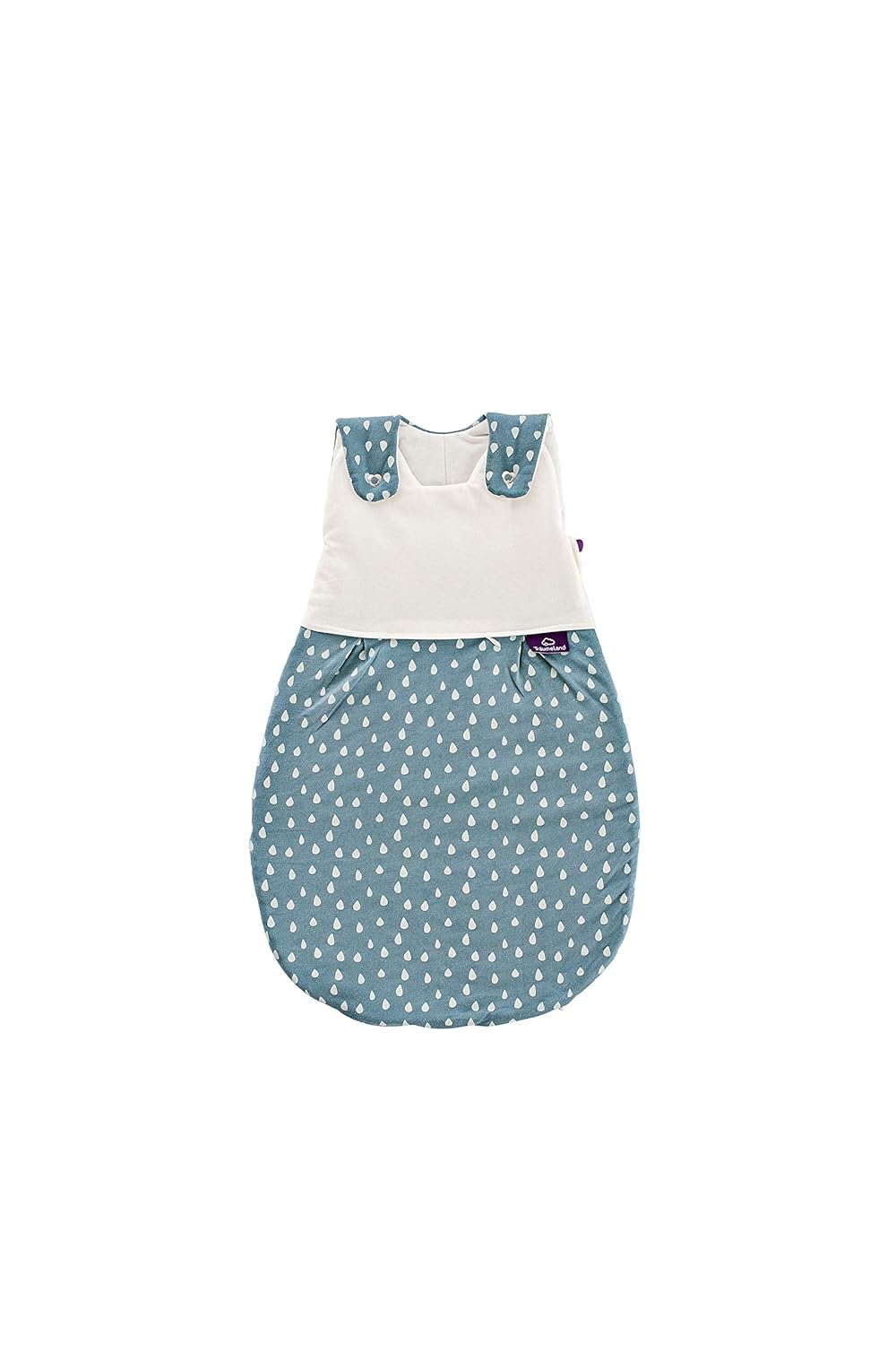 Träumeland S0102703 Aussenschlafsack LIEBMICH Tropfen Ozeanblau 56/62, mehrfarbig
