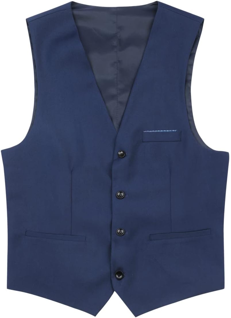 YOUTHUP Herren Weste Formell Slim Fit Anzugweste V-Ausschnitt Freizeit Gilet Herrenweste für Busines