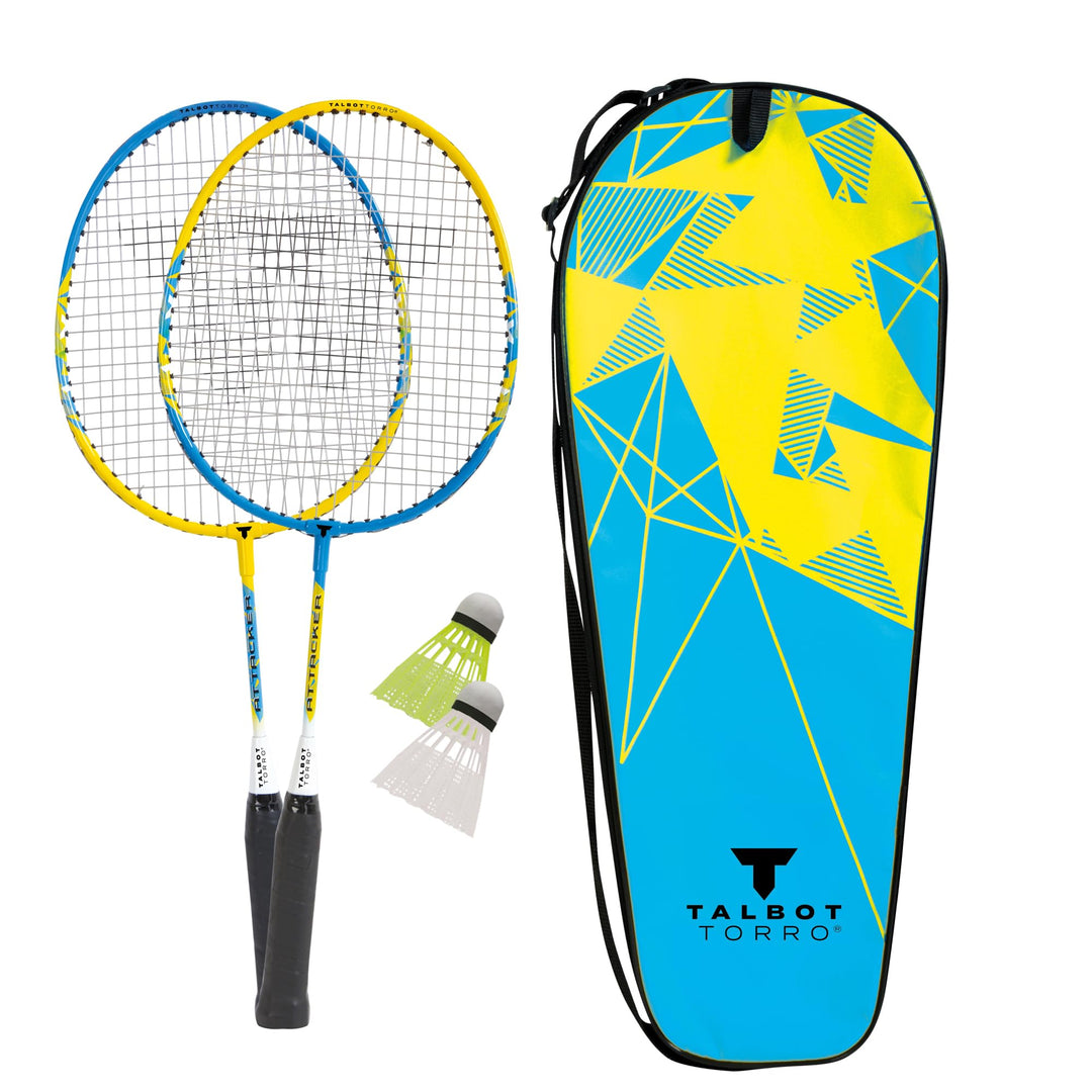 Talbot-Torro® Unisex Jugend Badminton Set 2-Attacker Junior, Hellblau-Weiss, OneSize Einheitsgrösse