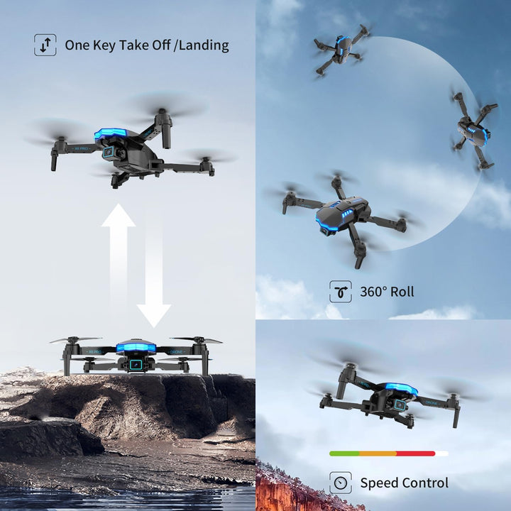 Drohne mit Kamera 1080P für Kinder, Bürstenlosem Motor RC Quadcopter für Anfänger, Start mit einem K