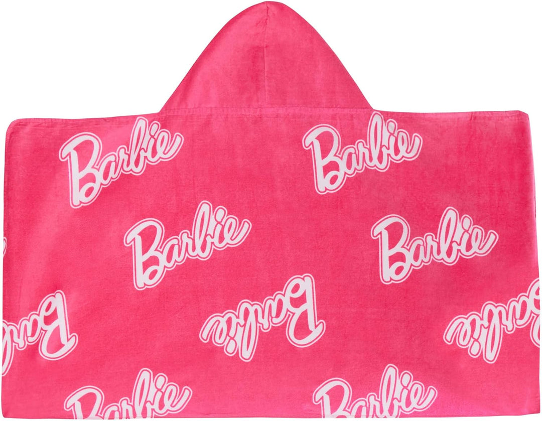 Barbie Mädchen Kapuzenhandtuch 100% Baumwolle Poncho gross Strandtuch Badetuch Schwimmen Wrap Changi