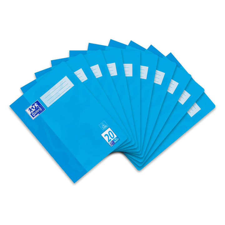Oxford Schulheft A4, 32 Blatt, Lineatur 20, blanko, 10 Stück Single, Single