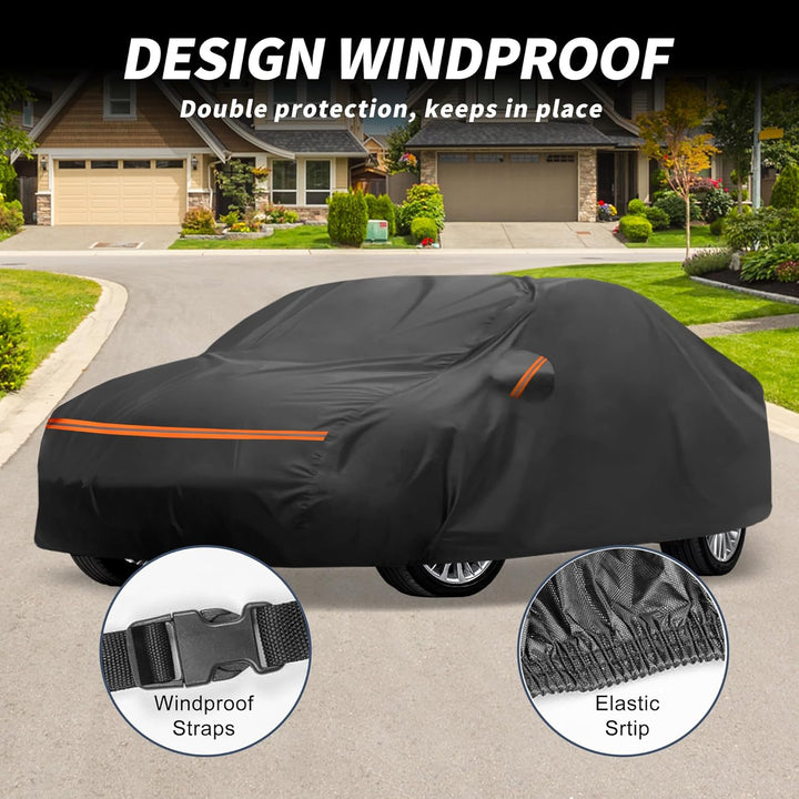 Autoabdeckung für Audi A1 2010-2023 PEVA Spunlace Baumwolle Outdoor Voll Autoabdeckung Alle Wetter W