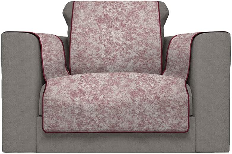Italian Bed Linen “Glamour” rutschfest Sofa Abdeckung, Bordeaux, 1 Platz 1 Platz Bordeaux, 1 Platz B
