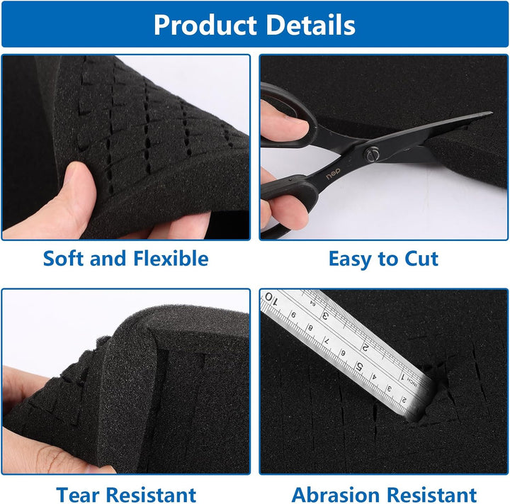 GBACHOOSE 10 Stück Rasterschaumstoff Würfelschaum 400 x 300 mm, Schaumstoffeinlage Schaumstoffplatte