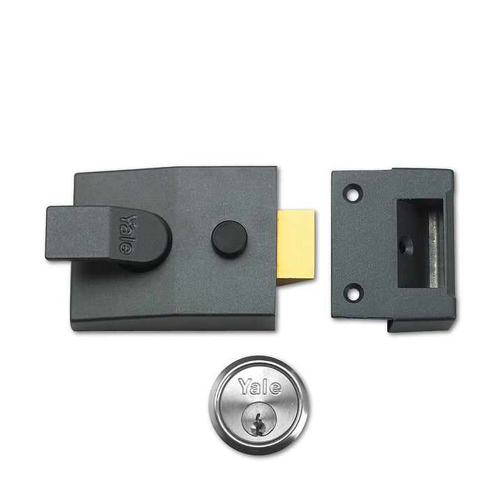 Yale 89 Standard Nachtriegelschloss, Chromzylinder satiniert, Dornmass 60 mm Satin Chrome Cylinder 6