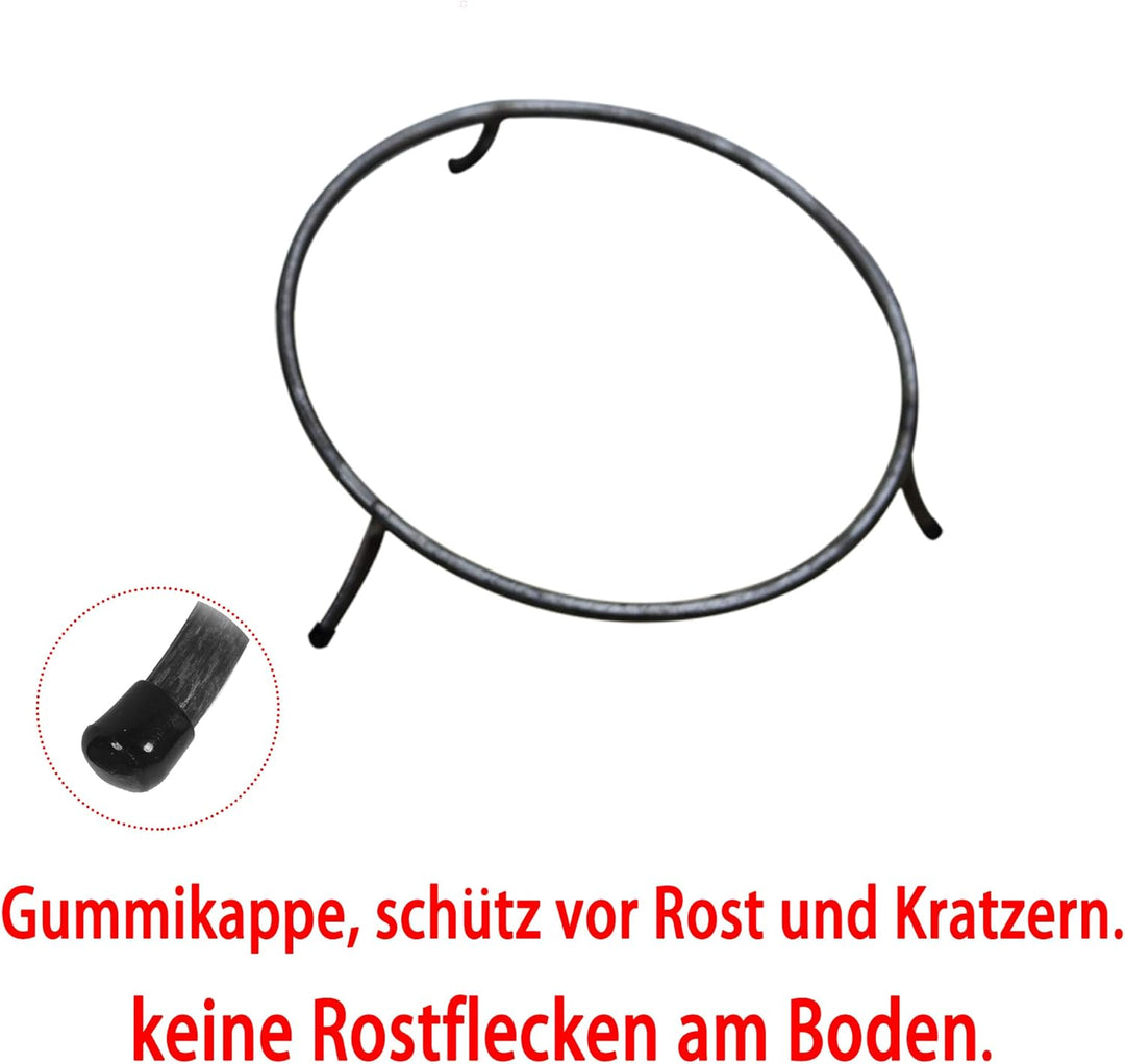 Köhko Feuerschale & Dekoschale Braga ø 45xH 20 cm aus Gusseisen mit Rost-Optik mit 3 Füsse für Grill