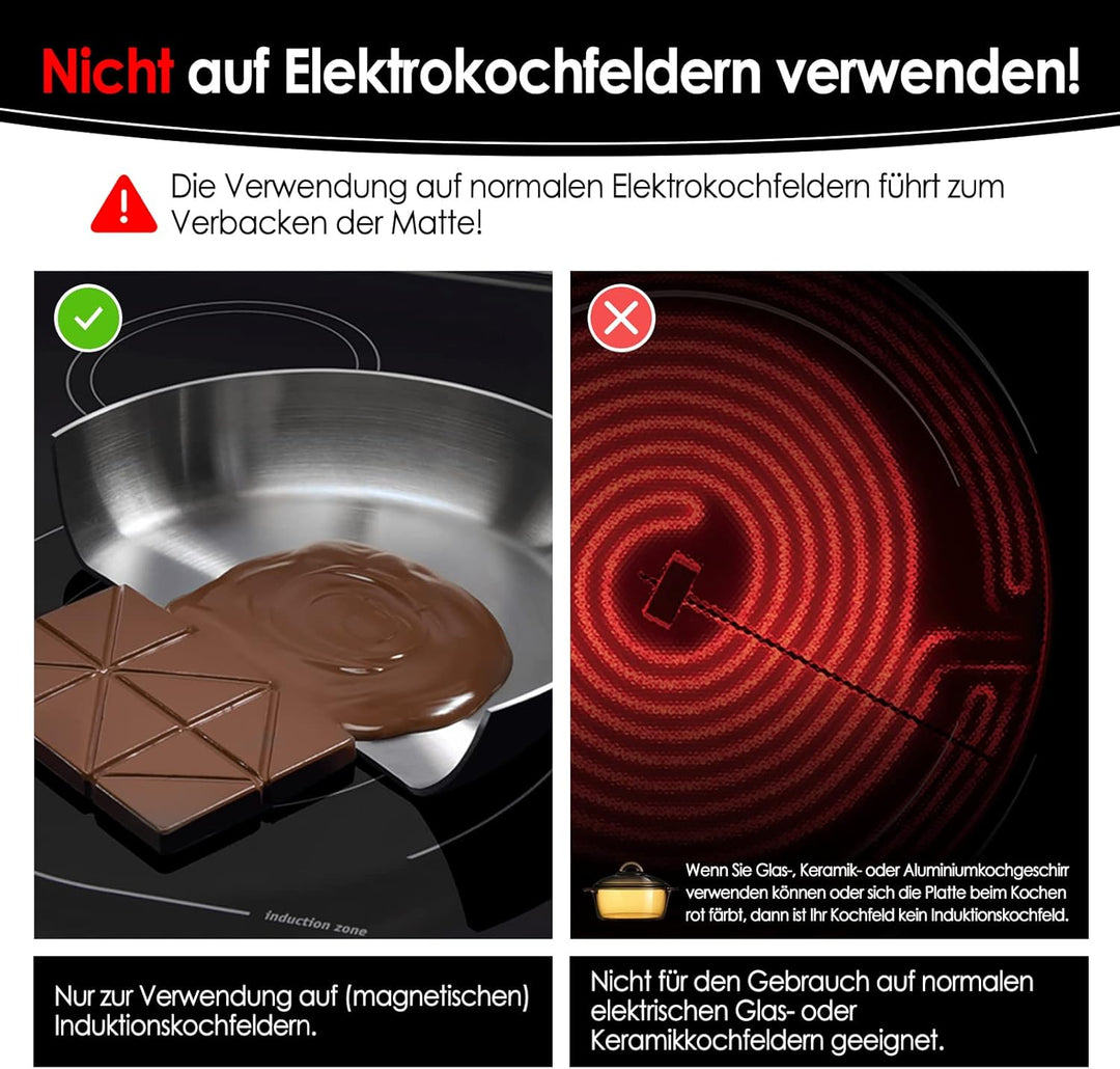KitchenRaku Grosse Induktion schutzmatte, Silikon Induktionskochfeld Schutzmatte (magnetisch) Kochfe