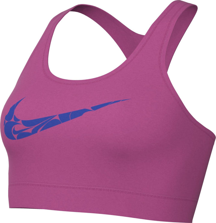 Nike Swoosh gepolsterter Sport-BH mit mittlerem Halt, DX6821 Alchemy Pink/Hyper Royal S, Alchemy Pin