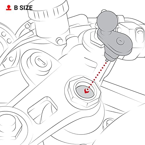 Ram Mount RAM-B-342U Aluminium Motorrad-Gabelschaft-Kugelbasis, Grösse B, Schwarz