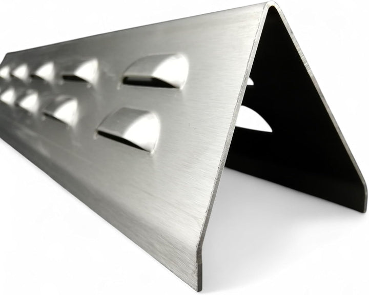 Koch #71 Massive Aromaschiene 385 x 65 x 63 x 1,25mm Flammenverteiler mit Kiemen für Weber 7636 + We