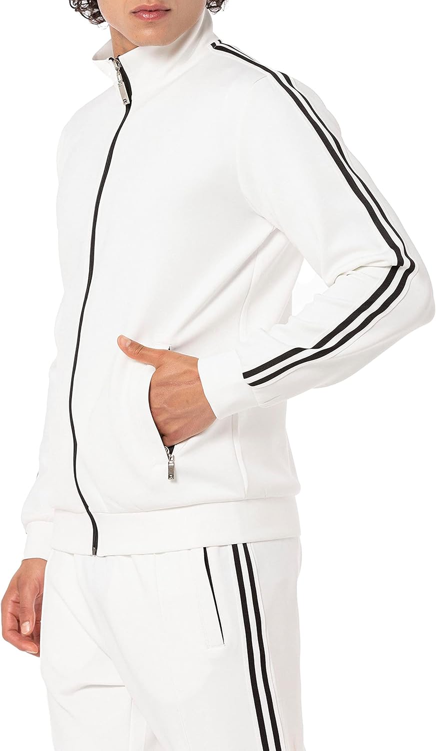 Redbridge Herren Sweatjacke mit Reissverschluss Sweatshirt Trainingsjacke S Ecru, S Ecru