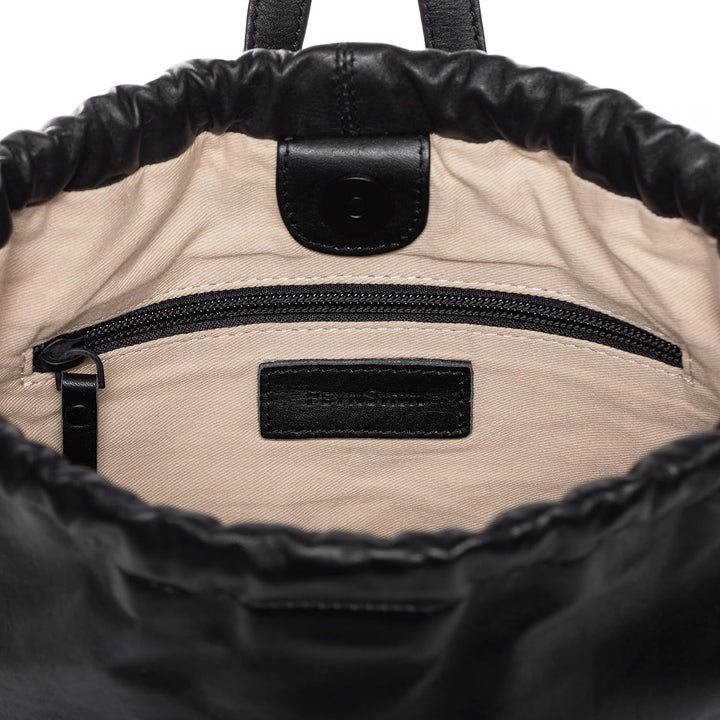 FEYNSINN BERLIN Rucksack NIK aus Premium Leder I Lederrucksack für Herren und Damen I Rucksack schwa