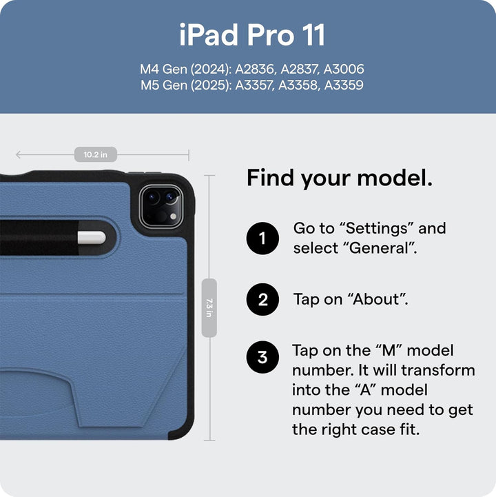 ZUGU CASE iPad Pro 11 Zoll Hülle (M4 / M5) 2024/2025 schlanke Schutzhülle 8 Winkel-Ständer magnetisc