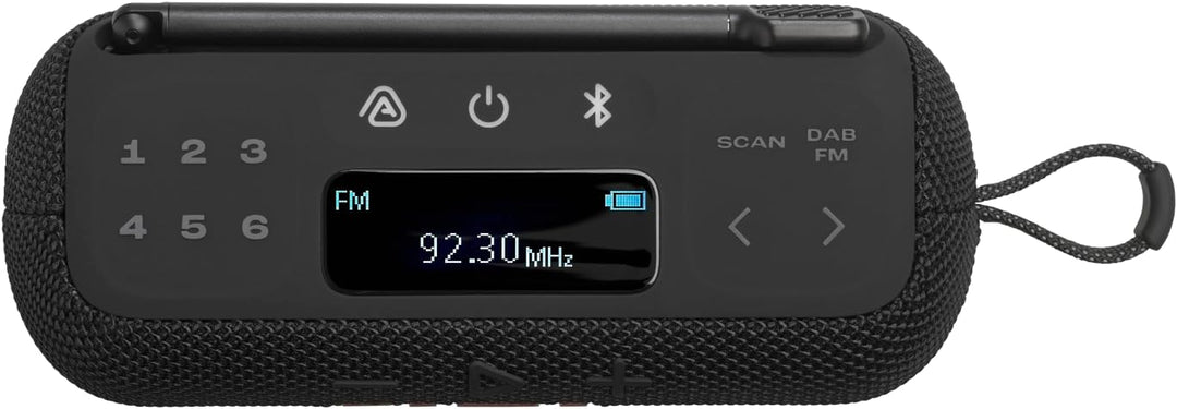 JBL Tuner 3 Tragbares DAB/DAB+/UKW Bluetooth Radio mit 6 Sendern, Bis zu 15 Std Wiedergabe, IP68 Was