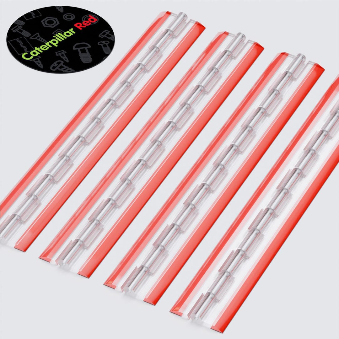 4x Acryl-Scharnier - Kein Klebstoff erforderlich. Selbstklebendes Scharnier. Transparenter klarer Ac